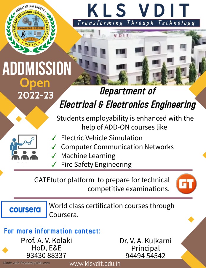 Electrical and Electronics Engg – KLS, VISHWANATHRAO DESHPANDE ...